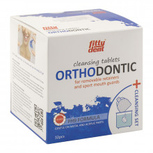 Набор Fittydent Orthodontic очищающие таблетки + контейнер для очистки в Краснодаре