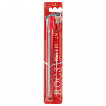 Зубная щетка R.O.C.S. Red edition прозрачная-розовая, средняя в Краснодаре