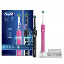 Электрическа зубная щетка Braun Oral-B Smart 4 4900, набор: розовая и черная в Краснодаре