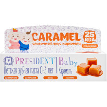 Зубная паста-гель PresiDENT Baby со вкусом карамели 0-3 лет, 30 мл