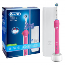 Электрическая зубная щетка Braun Oral-B PRO 2500 D20 3D White Pink Edition в Краснодаре