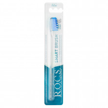 Зубная щетка R.O.C.S. модельная прозрачная-синяя, средняя