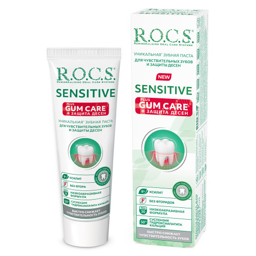 Зубная паста R.O.C.S. Sensitive Plus Gum Care, 75 мл