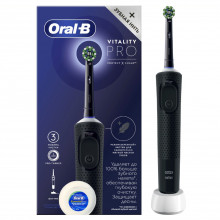 Набор Электрическая зубная щетка Braun Oral-B Vitality Pro Protect X Clean Cross Action, Black + Зубная нить Oral-B Essential Floss, 50 м в Краснодаре