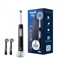 Электрическая зубная щетка Braun Oral-B PRO Series 1 + 2 Насадкки CrossAction Black в Краснодаре