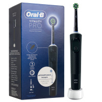 Электрическая зубная щетка Braun Oral-B Vitality Pro Protect X Clean Cross Action, Black + Насадка Sensitive Clean в Краснодаре