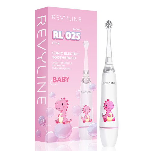 Электрическая звуковая зубная щётка Revyline RL 025 Infant, Pink Электрическая звуковая зубная щётка Revyline RL 025 Infant, Pink
