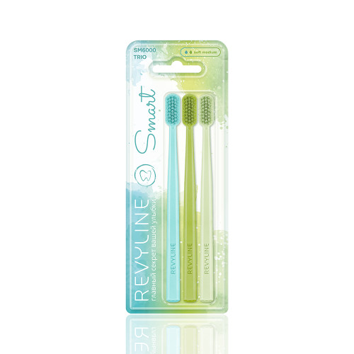 Набор зубных щеток Revyline SM6000 Smart Trio Limpet shell + White grape + Lime cream