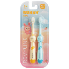 Набор зубных щеток Revyline Bunny Duo, от 3 лет, желтая и голубая в Краснодаре