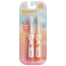 Набор зубных щеток Revyline Bunny Duo, от 3 лет, розовая и оранжевая в Краснодаре