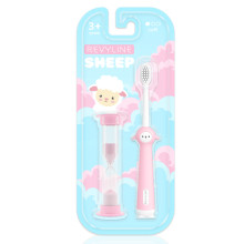Детская зубная щетка Revyline Sheep 3+ с песочными часами, розовая в Краснодаре