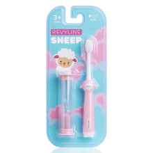 Детская зубная щетка Revyline Sheep 3+ с песочными часами, розовая в Краснодаре