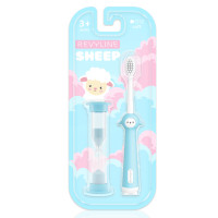 Детская зубная щетка Revyline Sheep 3+ с песочными часами, голубая в Краснодаре