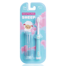 Детская зубная щетка Revyline Sheep 3+ с песочными часами, голубая в Краснодаре