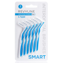 Ершики межзубные Revyline Smart L-type, размер 3 (0,60 мм) голубые, 6 шт. в Краснодаре