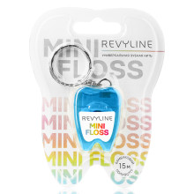 Зубная нить вощеная Revyline floss mini, полиэстер с бамбуковым углем, 15 м, синяя в Краснодаре