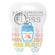 Зубная нить вощеная Revyline floss mini, полиэстер с бамбуковым углем, 15 м, голубая в Краснодаре
