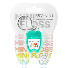 Зубная нить вощеная Revyline floss mini, полиэстер с бамбуковым углем, 15 м, бирюзовая в Краснодаре