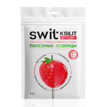 Леденцы на палочке Swit by Revyline Ksilit Клубника с витамином С, 8 шт. в Краснодаре