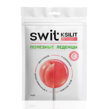 Леденцы на палочке Swit by Revyline Ksilit Персик с витамином С, 8 шт. в Краснодаре