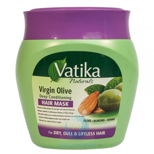 Маска Dabur Vatika Virgin Olive Deep для волос оливковая, 500 г