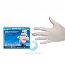 Перчатки смотровые латексные без талька (М) - 100 штук в Краснодаре