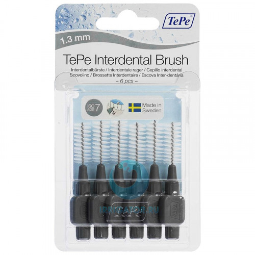 Ершики TePe Interdental Brush 1.3 мм Grey