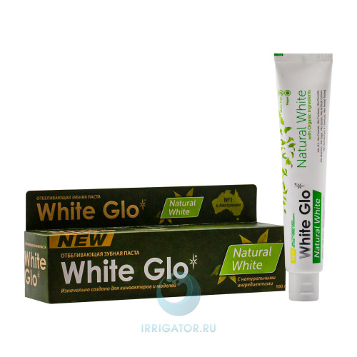 Зубная паста White Glo Natural White Отбеливающая, 100г