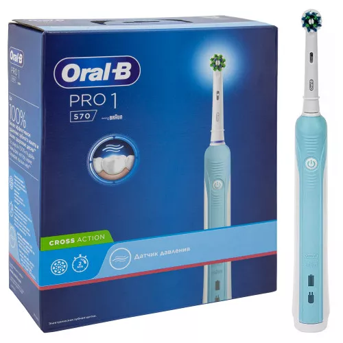 Braun Oral-B PRO 1 570 CrossAction - Электрическая зубная щетка Braun Oral-B PRO 1 570 CrossAction - Электрическая зубная щетка