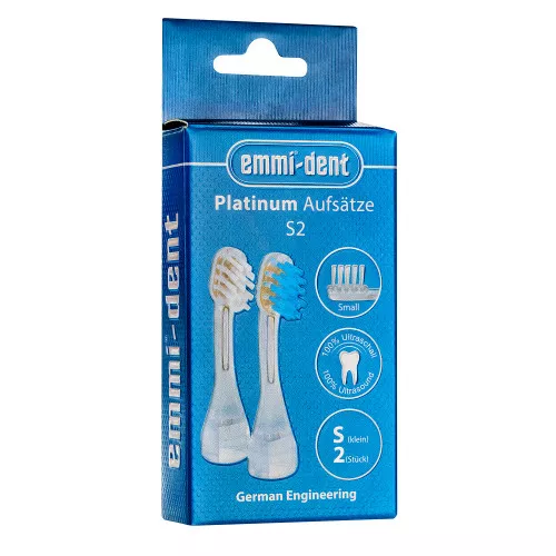 Насадки Emmi-Dent Platinum S2 детские, мягкие, 2 шт Насадки Emmi-Dent Platinum S2 детские, мягкие, 2 шт