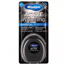 Зубная нить Wisdom Active Whitening Charcoal Infused Floss, 50 м в Краснодаре