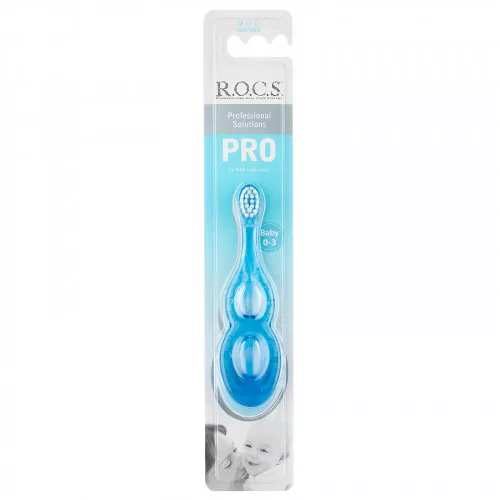 Зубная щетка R.O.C.S. PRO baby синяя, 0-3 года Зубная щетка R.O.C.S. PRO baby синяя, 0-3 года