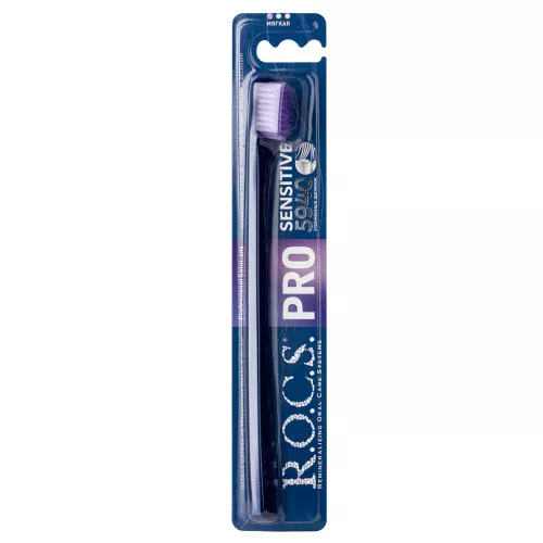 Зубная щетка R.O.C.S. PRO Sensitive 5940 синяя-фиолетовая, мягкая Зубная щетка R.O.C.S. PRO Sensitive 5940 синяя-фиолетовая, мягкая