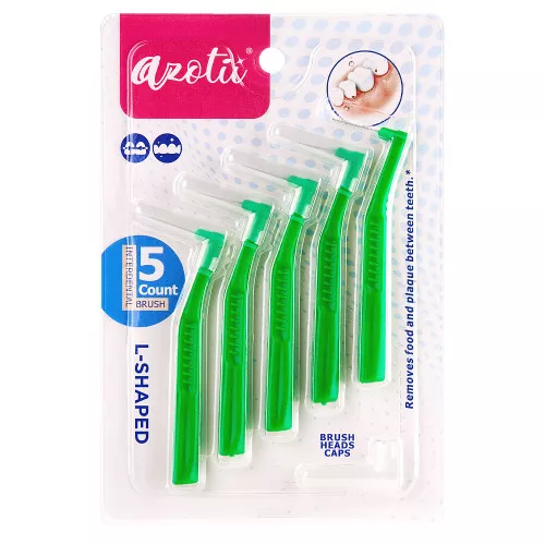 Ершики Azotii L-SHAPED Interdental Brushes 0,8 мм, 5шт Ершики Azotii L-SHAPED Interdental Brushes 0,8 мм, 5шт