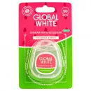 Зубная нить Global White вощеная, сочный арбуз, 50 м