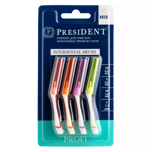 Межзубные ёршики PresiDENT Profi interdental brush Mix Межзубные ёршики PresiDENT Profi interdental brush Mix