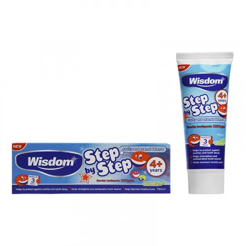 Зубная паста Wisdom Step by Step Cavity & Enamel от 4 лет, 75 мл Зубная паста Wisdom Step by Step Cavity & Enamel от 4 лет, 75 мл