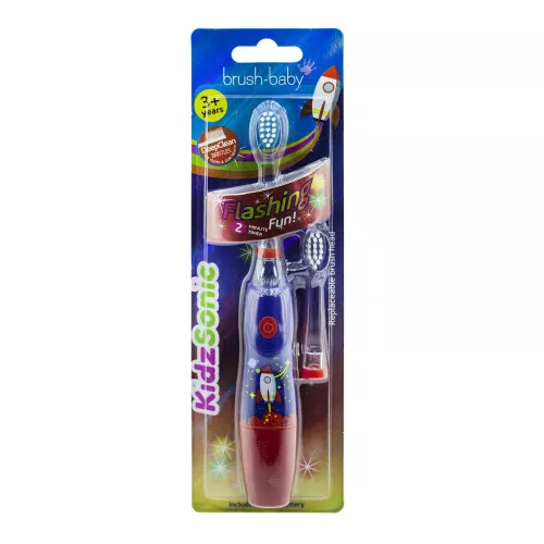 Детская электрическая звуковая зубная щетка Brush Baby KidzSonic Rocket BRB189 (3-6 лет) Детская электрическая звуковая зубная щетка Brush Baby KidzSonic Rocket BRB189 (3-6 лет)