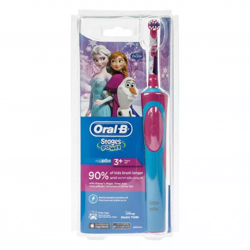 Электрическая зубная щетка Braun Oral-B Stages Power D12.514K 3+на акк Холодное сердце Электрическая зубная щетка Braun Oral-B Stages Power D12.514K 3+на акк Холодное сердце
