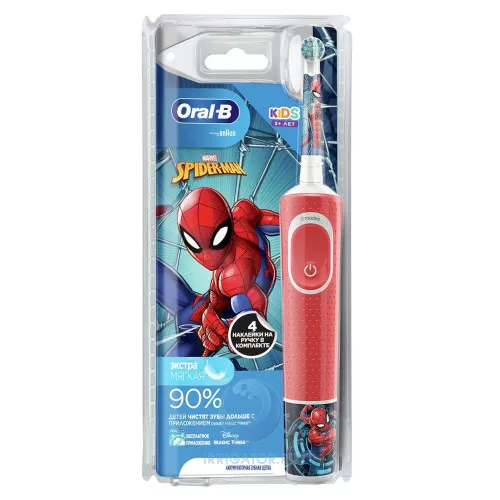 Детская электрическая зубная щетка Braun Oral-B Vitality Kids Spiderman D100.413.2K Детская электрическая зубная щетка Braun Oral-B Vitality Kids Spiderman D100.413.2K