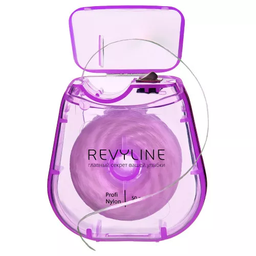 Зубная нить Revyline 1050D нейлон, широкая, невощёная, 50 м Зубная нить Revyline 1050D нейлон, широкая, невощёная, 50 м