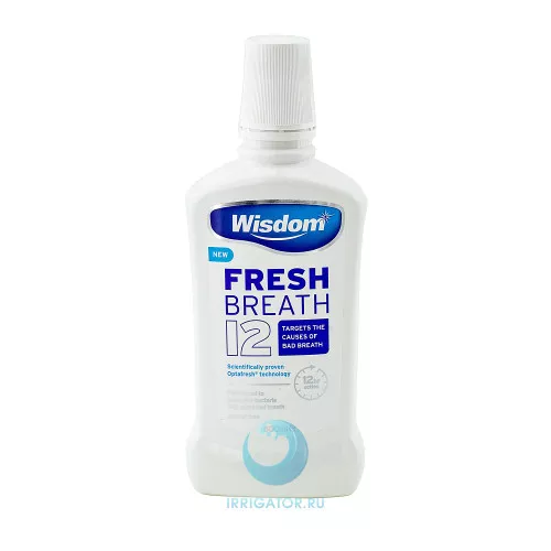 Ополаскиватель Wisdom Fresh Breath 12 антибактериальный, 500 мл Ополаскиватель Wisdom Fresh Breath 12 антибактериальный, 500 мл
